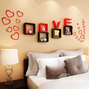 Romantic Decorative Love Theme Wall Mounted Wall Shelf