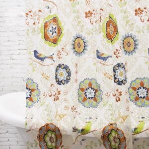 Wonderful Batik Craft Birds and Flowers EVA Shower Curtain
