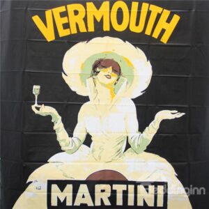 Unique Martini Print EVA Waterproof Shower Curtain
