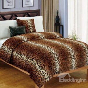 Wild Stylish Leopard Style Coral Fleece Blanket