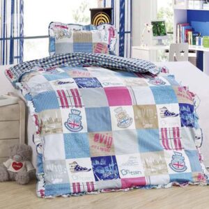 Grid Rock Style Thick 100% Cotton Baby Quilt