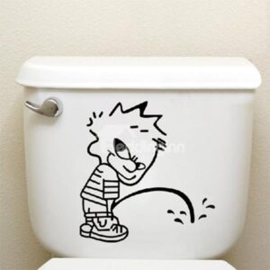 Creative Naughty Bad Boy Pissing Water-Proof Bathroom Wall Sticker