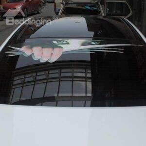 3D Girl Opening Big Eyes Peeping Car Stickers