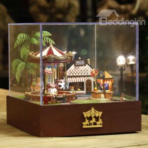 Beautiful and Fashion Merry-go-around Design Musical DIY House