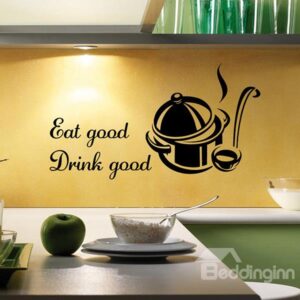 Words and Quotes Kitchen Eat Good Drink Good Removable Wall Sticker