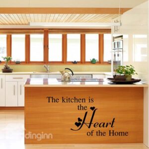 Words and Quotes Kitchen Heart of Home Removable Wall Sticker
