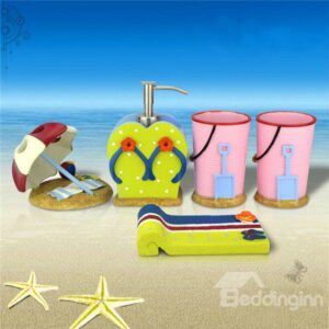 Cute Cartoon Mediterranean Style Nice summer Bathroom Accessories