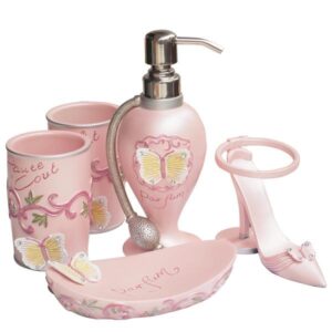 Amazing Romantic Design Charming Pink Fashionable Bathroom Accessories