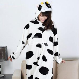 Funny and Fashional One-Piece Dairy Cow Sleepwear