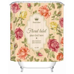 Unique Attractive Flower Nnursery Pattern Shower Curtain