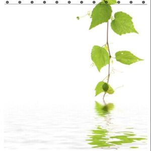 Unique Brisk Style Green Leaves Shower Curtain