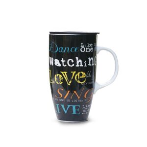 European Style Large-Volume Cool Letters and Words Ceramics Coffee Mug