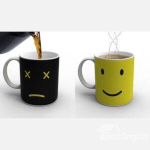 Creative Morning Mug Heat-Activated Expression-Changing Ceramic Coffee Mug