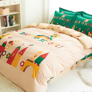 Lovely Back to School Theme Kids Cotton Duvet Cover Set