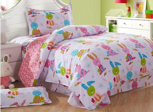 Super Rabbits Kids 100% Cotton 3-Piece Duvet Cover Sets