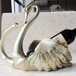 Romantic Swan Pairs Resin 1-Bottle Wine Rack Bottle Holder