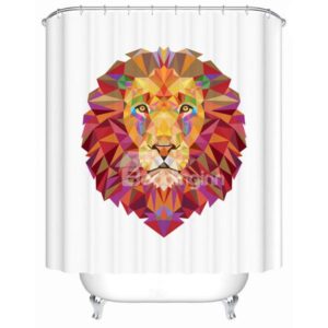 Creative Design Lion Print 3D Bathroom Shower Curtain