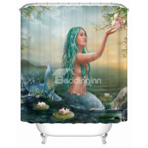 Fascinating Mermaid Design Unique 3D Shower Curtain