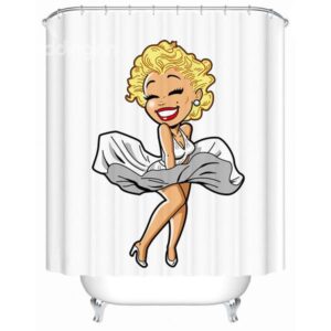 Fashion Novel Cartoon Marilyn Monroe Design Shower Curtain