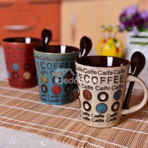 Wonderful Letters and Dots Design 3-Color Coffee Mug