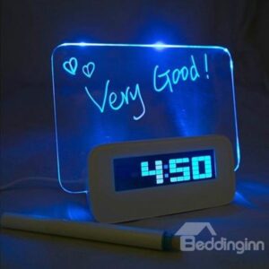 Versatile LED Clock and Message Board Desktop Decoration