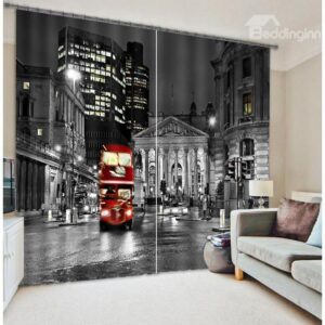 High Quality City Bus Polyester 3D Blackout Curtain