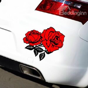 Full of Temptation Red Rose Car Sticker