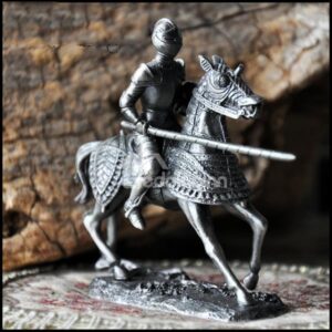 original and European Style Delicate Knight with Horse Artware