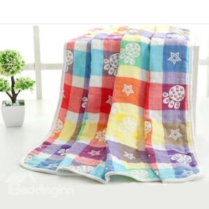 Lovely Stars and Footprints Pattern Kids Bath Towel