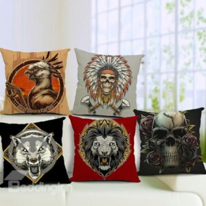 Chic Exotic Totem Design Blending Throw Pillow