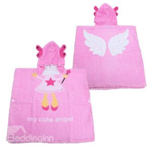 Lovely Pink Angel Baby and Kids Bath Towel
