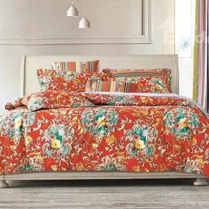 Big Flowers Style 4-Piece Duvet Cover Sets