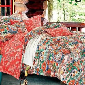 Fancy Vase & Flowerpot Print 4-Piece Cotton Duvet Cover Sets