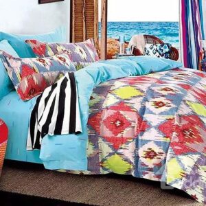 Colorful Checkered Design Super Cozy 4-Piece Duvet Cover Sets