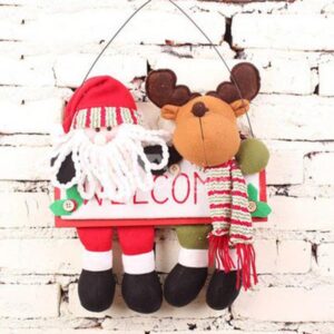Fantastic Cute Santa Clause and Cartoon Elk Christmas Decoration