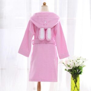 Lovely Rabbit Hooded Thicken Cotton Kids Robe