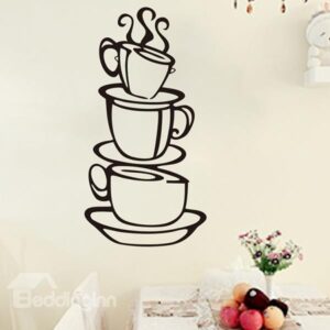 Dining Room Cafe Coffee Cups Removable Wall Stickers