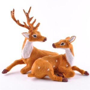 Romantic Samll 15cm Elk Couple Christmas Decoration