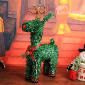 Special Design Glass Elk 50cm Height Christmas Decoration