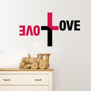 Creative Double LOVE in Cross Design Removable Wall Sticker