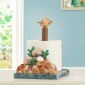 Beach Style Shell and Starfish Adjustable in Height Toilet Paper Holder