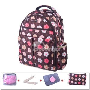 Multi Functional Cute Flower Pattern Diaper Bag