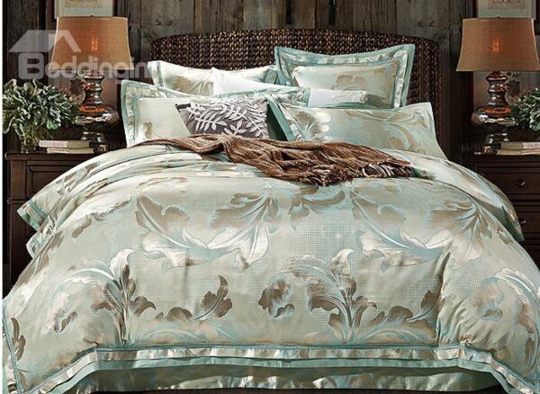 Silky Grapevine Pattern 4-Piece Duvet Cover Sets