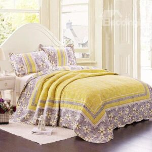 Korean Style Fresh Flowers Lacework Yellow Bed in a Bag