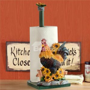 Country Style Rooster and Sunflower Design Toilet Paper Holder