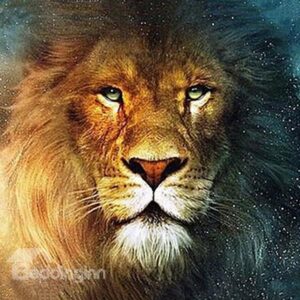 Awe-inspiring?Lion Head Closeup DIY Diamond Stickers