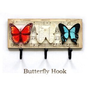 Perfect Colorful Butterfly Image Reson Bathroom Hook
