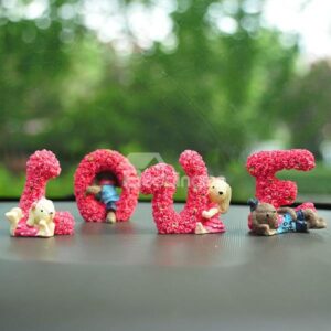 Rabbits Playing in LOVE Word Creative Car Decor