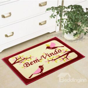 Birds on Tree Braches Bem Vindo Anti-Slipping Area Rugs