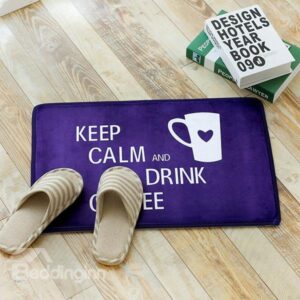 Keep Calm and Drink Coffee Flannel Anti-Slipping Doormat